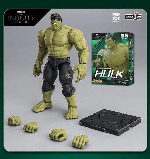 Los Vengadores Original Fondjoy Iron Man MK50 Iron Spider Thor Thanos Hulk figura de acción modelo colección de figuras móviles juguete para niños