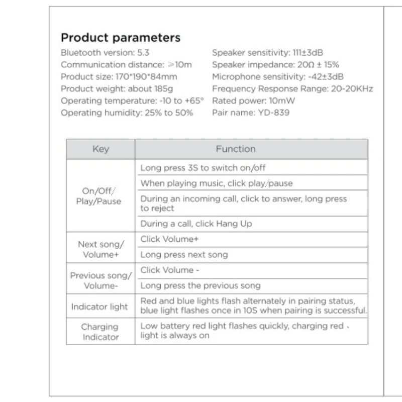 LDON Auriculares Intrauditivos Bluetooth 5.3 HD