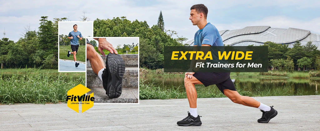 FitVille Zapatillas Deportivas Anchas para Hombre | Transpirables
