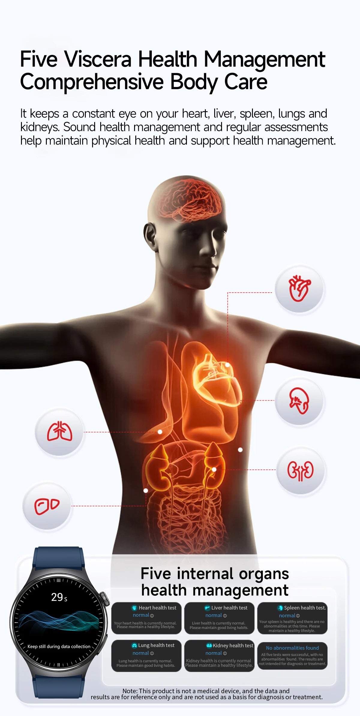 Reloj Inteligente con ECG, Grasa Corporal y Presión Arterial AMOLED