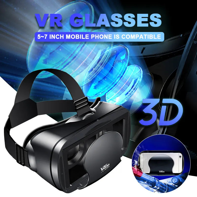 VRG Pro 3D gafas de realidad Virtual VR dispositivos auriculares Viar gafas lentes de casco inteligentes para teléfonos inteligentes visor dispositivos móviles