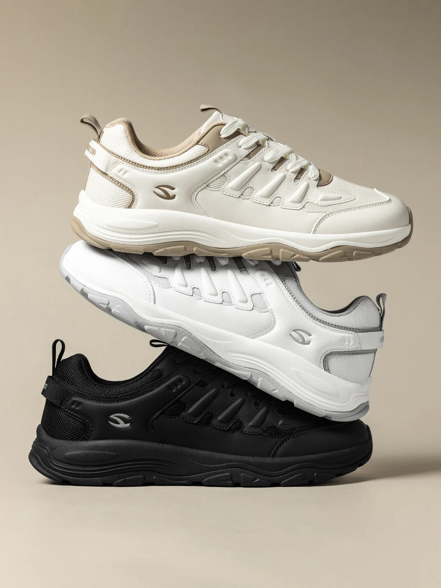 HOBIBEAR Zapatos para caminar unisex con punta ancha, zapatillas deportivas con cordones, para viajes al aire libre, de cuero artificial y malla, para correr