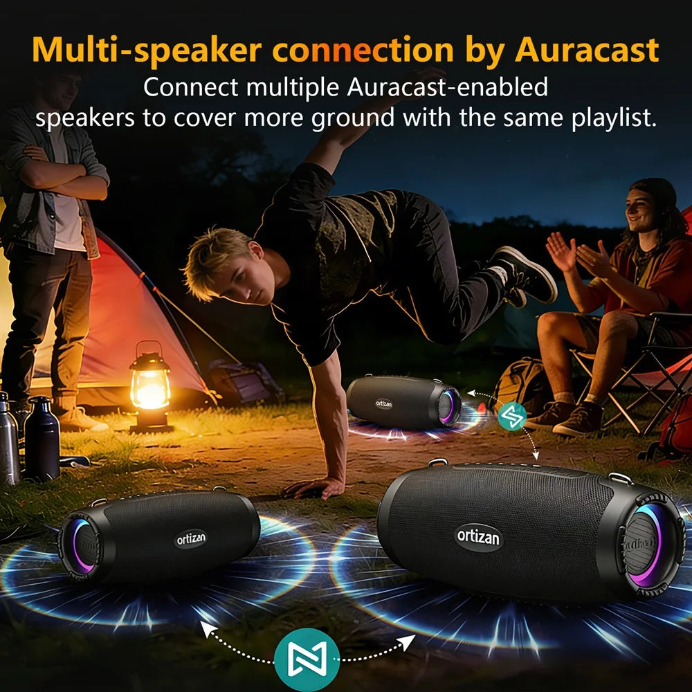 Ortizan Altavoz Bluetooth Portátil 60W 20H