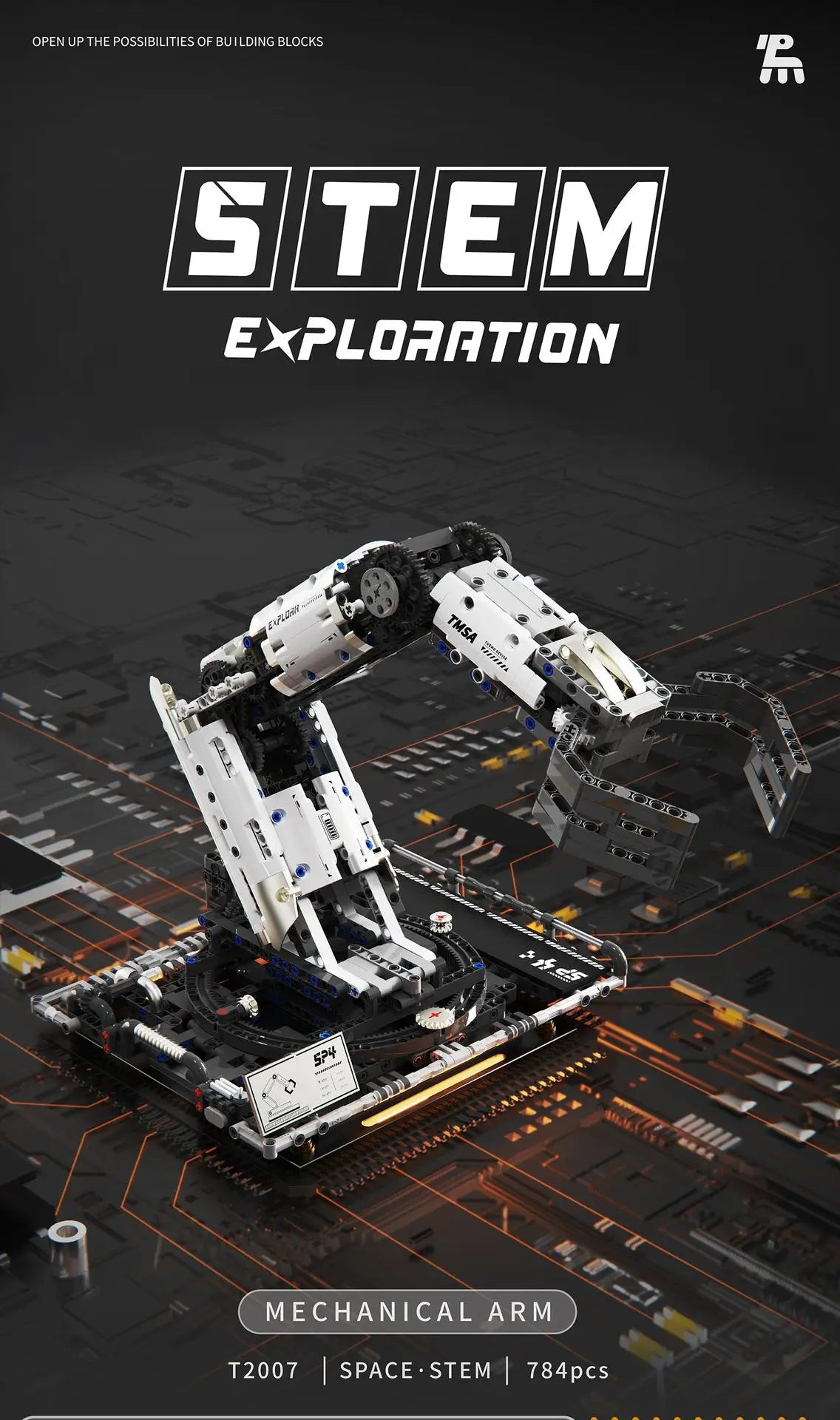 Bloques de construcción programables con brazo mecánico multieje, robot 5 en 1, juguetes de Control remoto, vástago interactivo, regalo de aprendizaje para niños