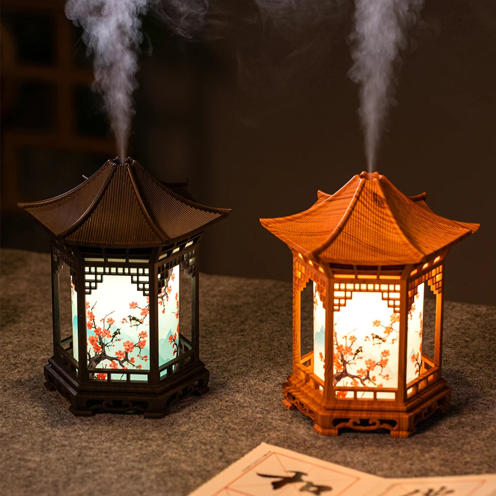 Humidificador Decorativo Estilo Chino con Luz Nocturna