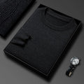 2025 nuevo suéter Casual para hombre, suéter tejido de manga larga con cuello redondo, Top versátil de moda con patrón de diamante
