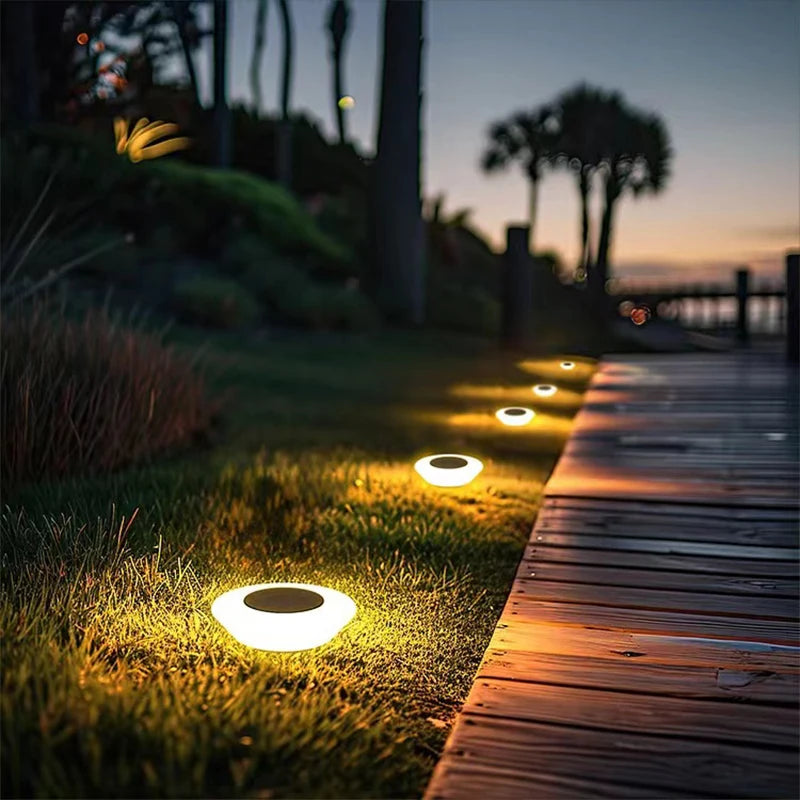 Luces Solares de Disco para Jardín y Caminos