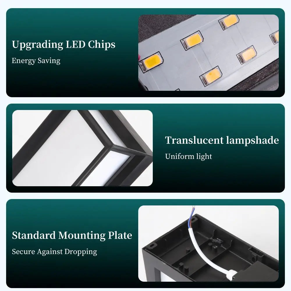 Lámpara LED de Pared 25W Impermeable para Exterior del Hogar