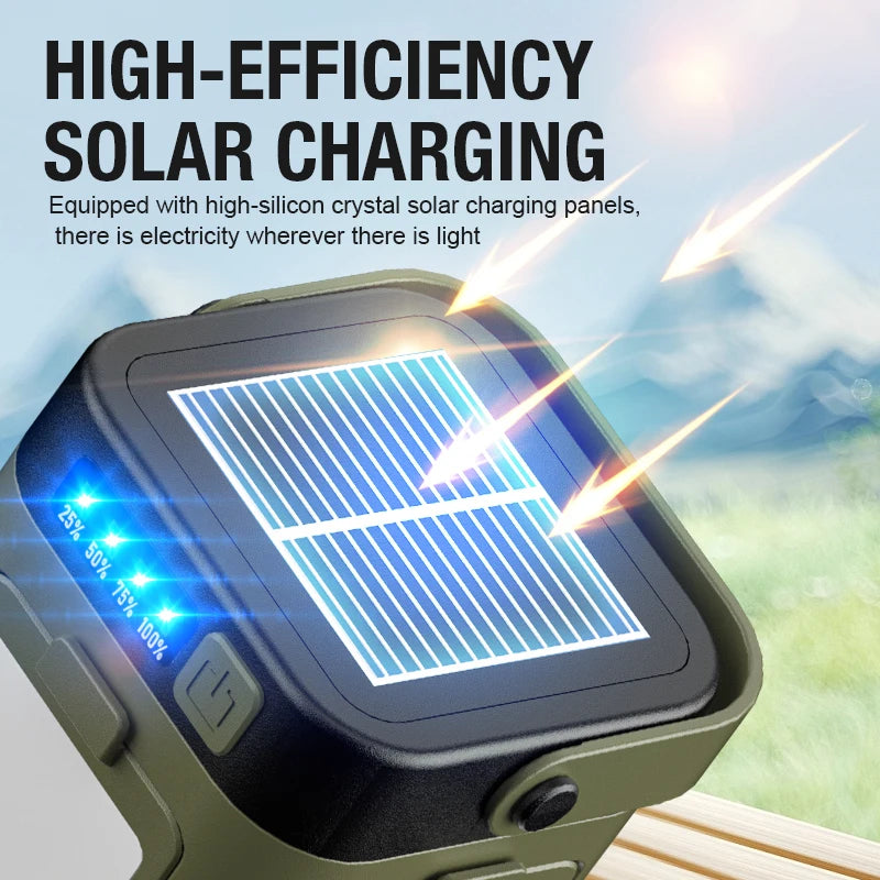 Lámpara LED Portátil con Carga Tipo-C para Camping y Exterior