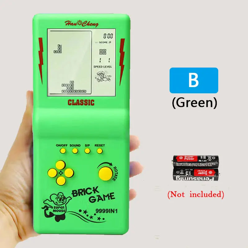Consola de Juegos Retro Portátil Tipo Tetris, Pantalla Grande para Niños