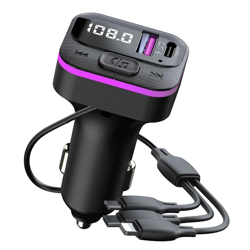 Transmisor FM Bluetooth 5.0 para Auto con Carga Rápida 66W