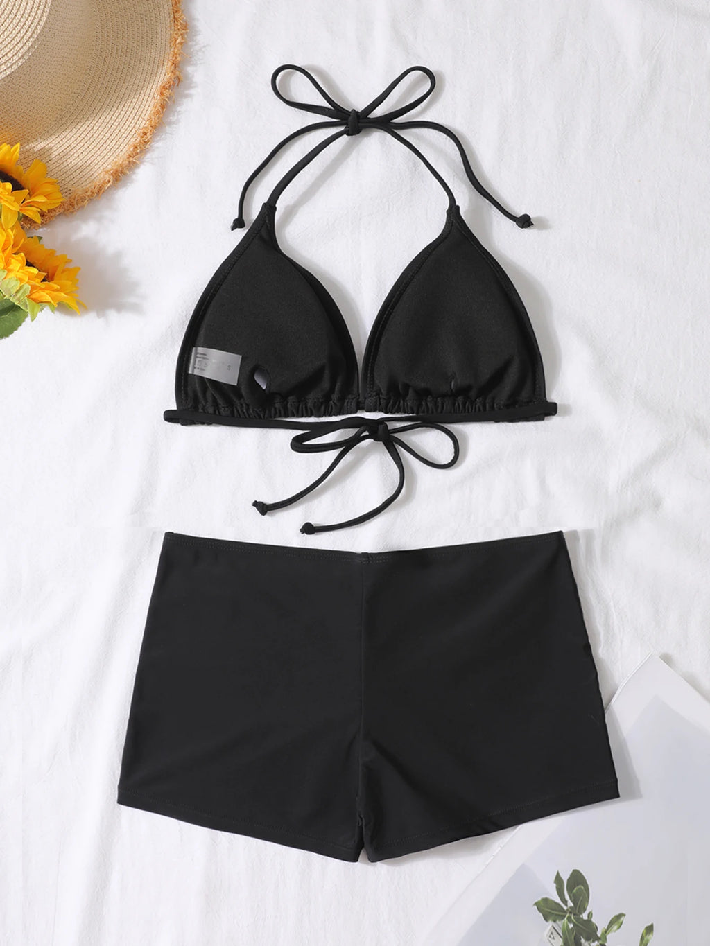Traje de Baño Bikini para Mujer, Estilo Europeo, Cintura Alta, Dos Piezas, Ropa de Piscina Moderna para Damas