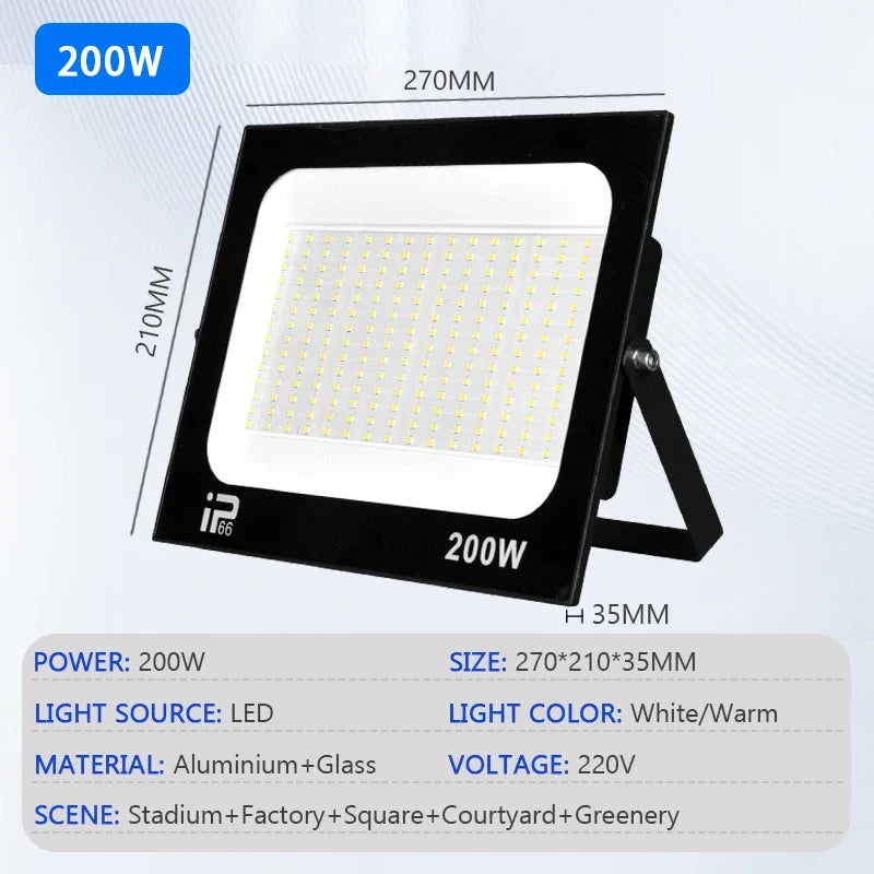 Reflector LED Exterior IP66 Impermeable para Jardín AC220V