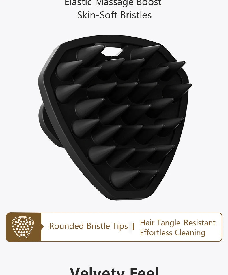 Cepillo de Silicona para Exfoliar y Limpiar la Cabeza, Diseño Ergonómico para un Masaje Suave del Cuero Cabelludo, Herramientas de Baño