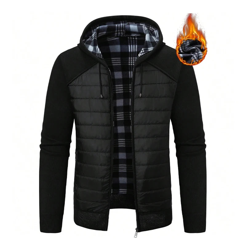 Cárdigan de Punto con Cremallera para Hombre | Bolsillos y Cuello Alto