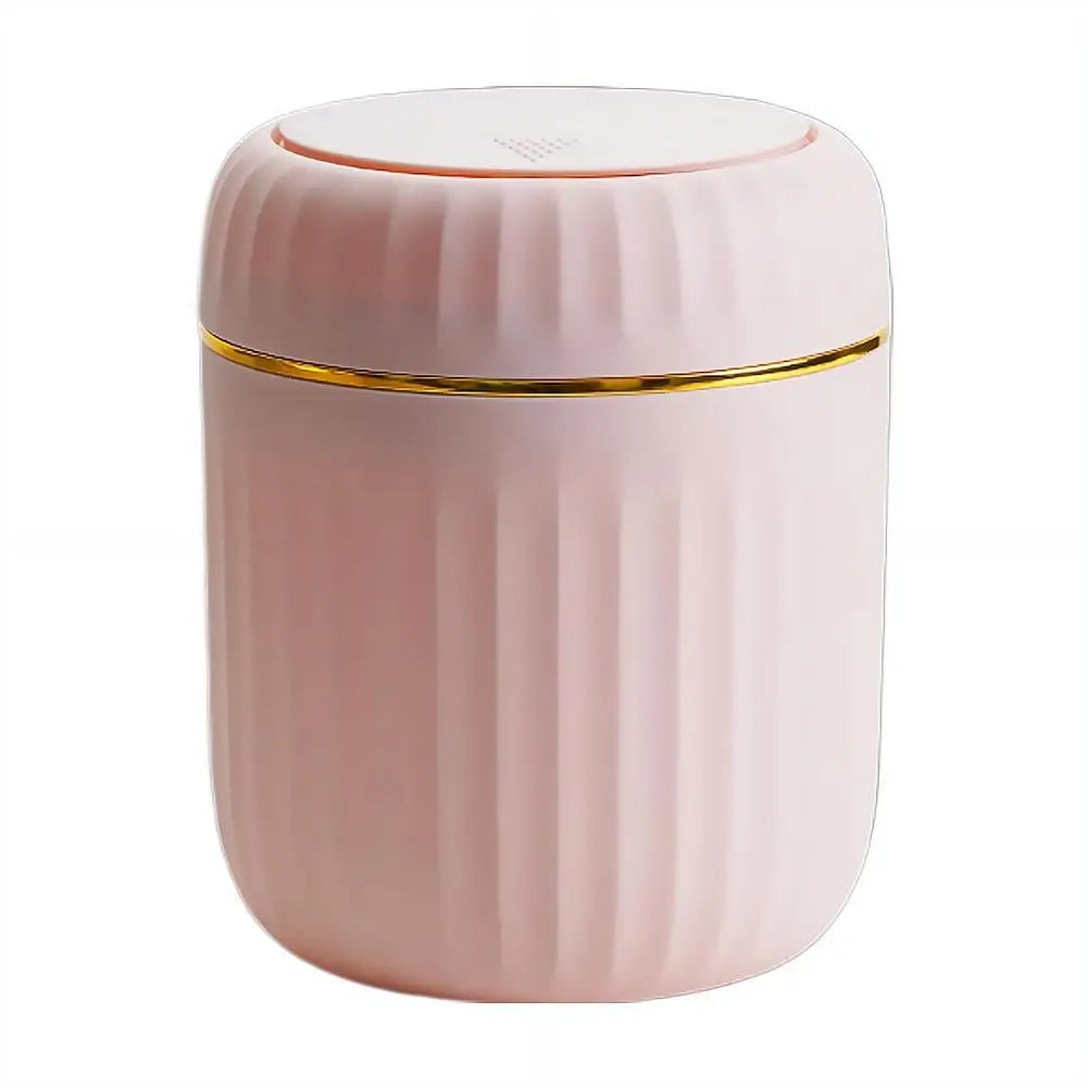 Mini bote de basura de escritorio, contenedor de basura de plástico duradero con tapa, organizador de basura para dormitorio, oficina, escritorio, suministros para el hogar