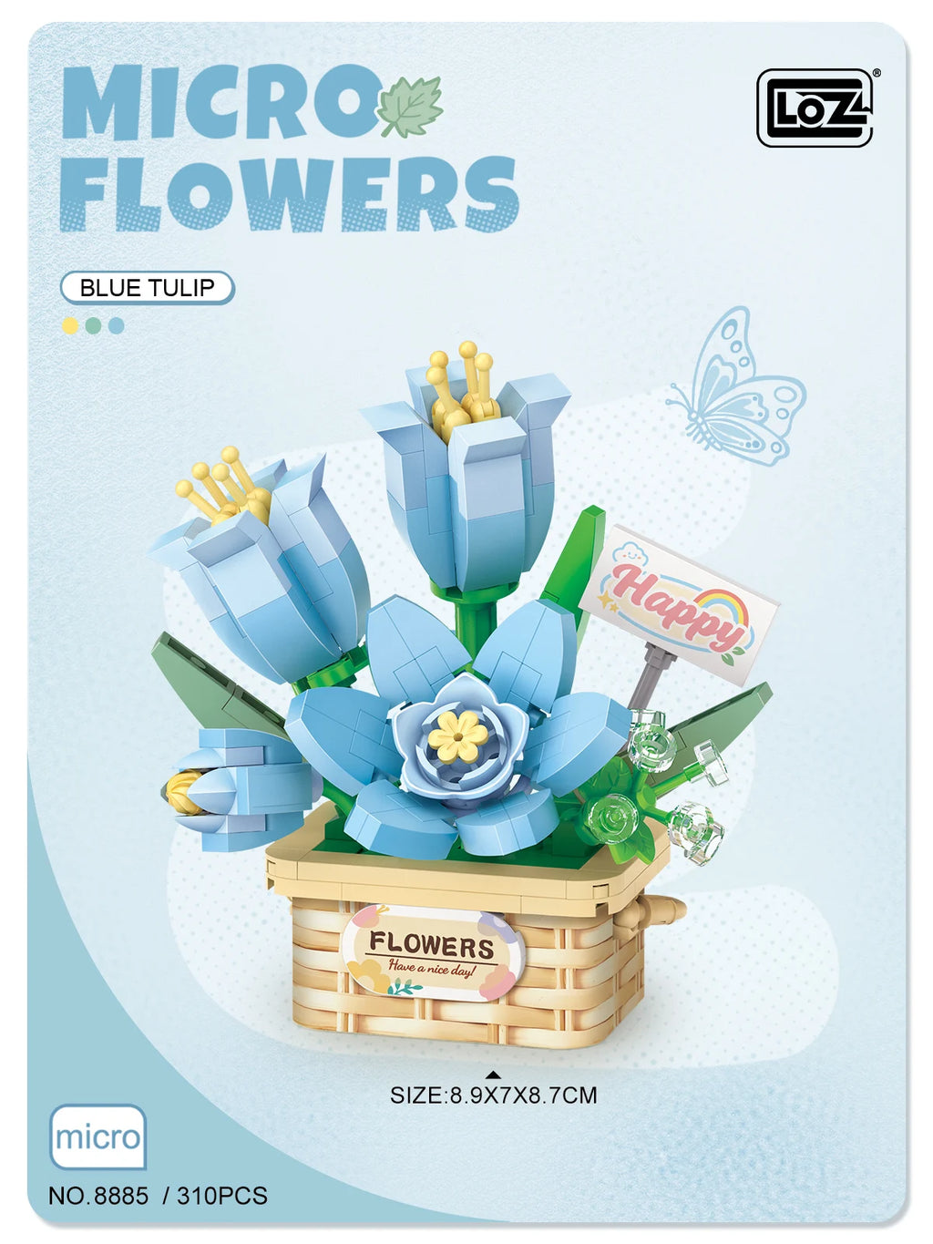 Set de Juguetes de Bloques de Construcción LOZ, Juego de Flores en Maceta, Modelo de Adorno Floral de Simulación para Escritorio, Juguete de Ensamblaje, Regalo Navideño para Niñas