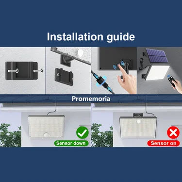 Luz Solar LED 400 con Sensor de Movimiento para Exterior