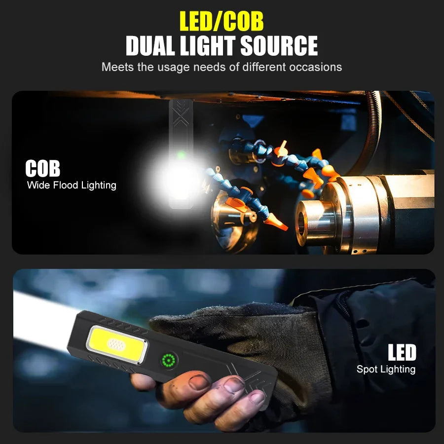 Llavero Linterna LED Mini Recargable Tipo C 550LM Portátil de Bolsillo