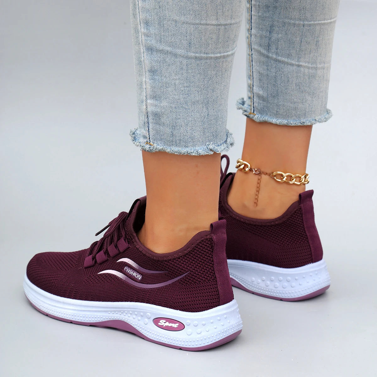 Zapatillas de malla transpirable de verano para mujer