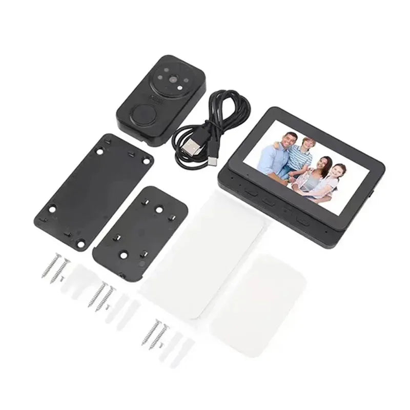 Timbre con cámara 1080P inalámbrico, visión nocturna y audio bidireccional