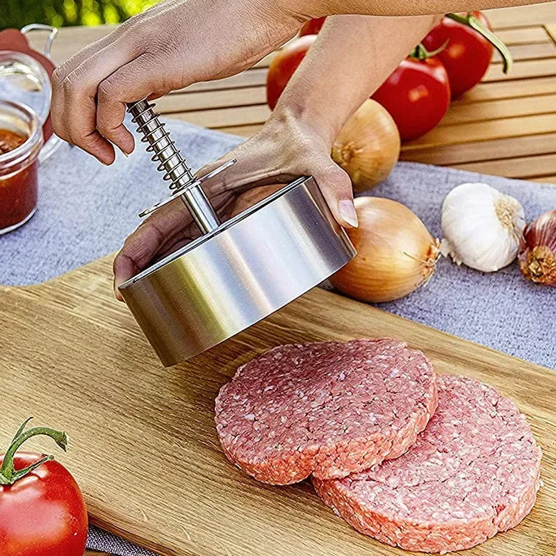 Prensa de carne para hamburguesas de acero inoxidable 304, molde para hacer hamburguesas, herramienta Manual para hacer pasteles, parrilla, carne, carne, cerdo, arroz, moldes para hacer prensa