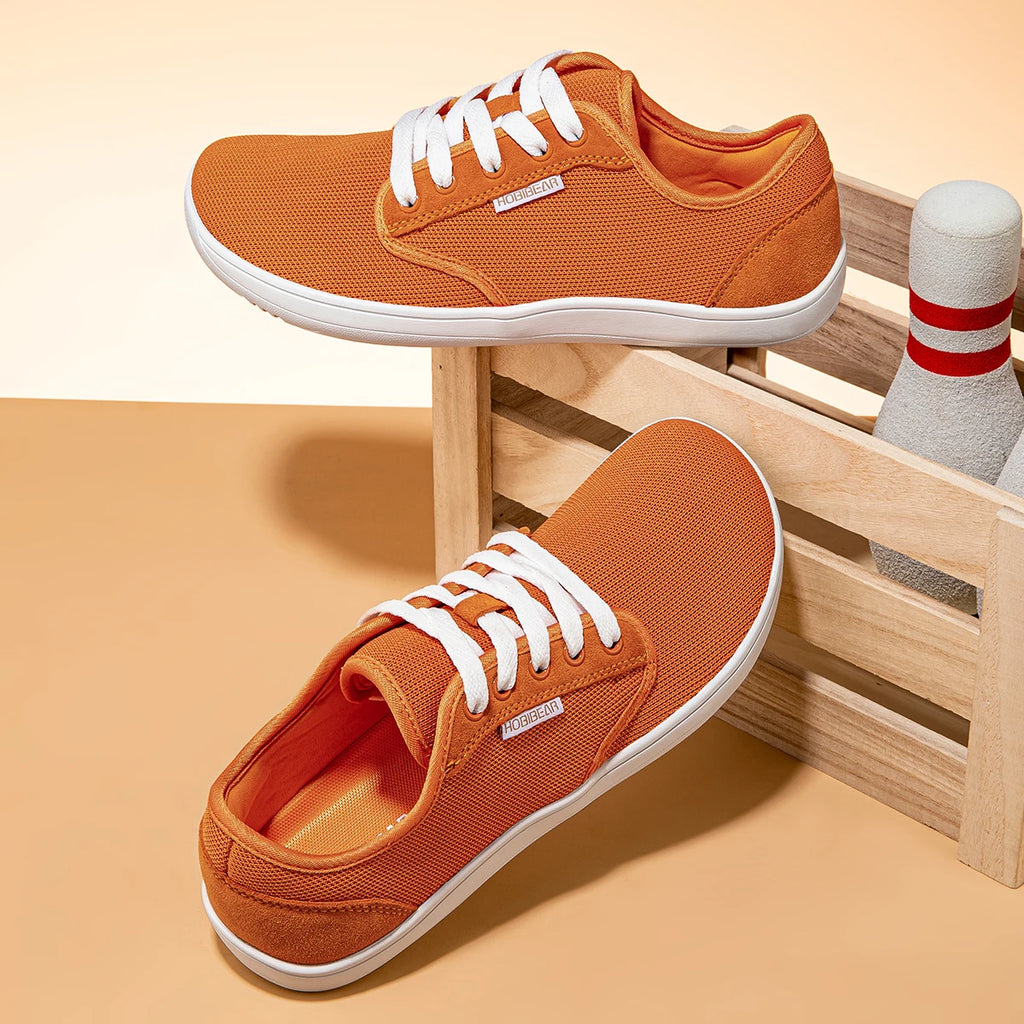 HOBIBEAR Zapatos minimalistas descalzos Unisex Punta ancha Zero Drop Zapatillas para caminar Zapatos ligeros y transpirables de malla