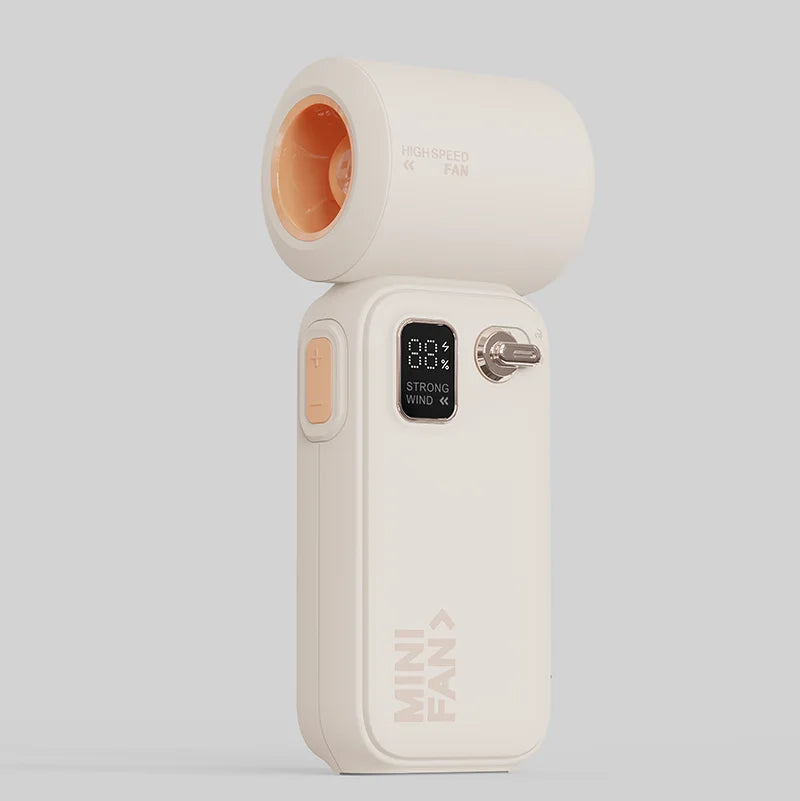 Pantalla digital, ventilador de mano de alta velocidad de 100 velocidades, ventilador plegable portátil con carga USB, mini ventilador de escritorio