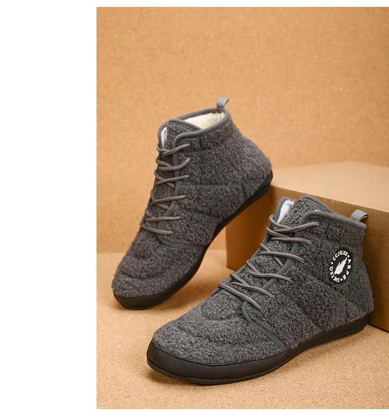 YRZL zapatos de algodón para hombre, zapatillas ligeras de invierno de alta calidad, mocasines de algodón para interiores de felpa, zapatos cálidos de invierno para hombre