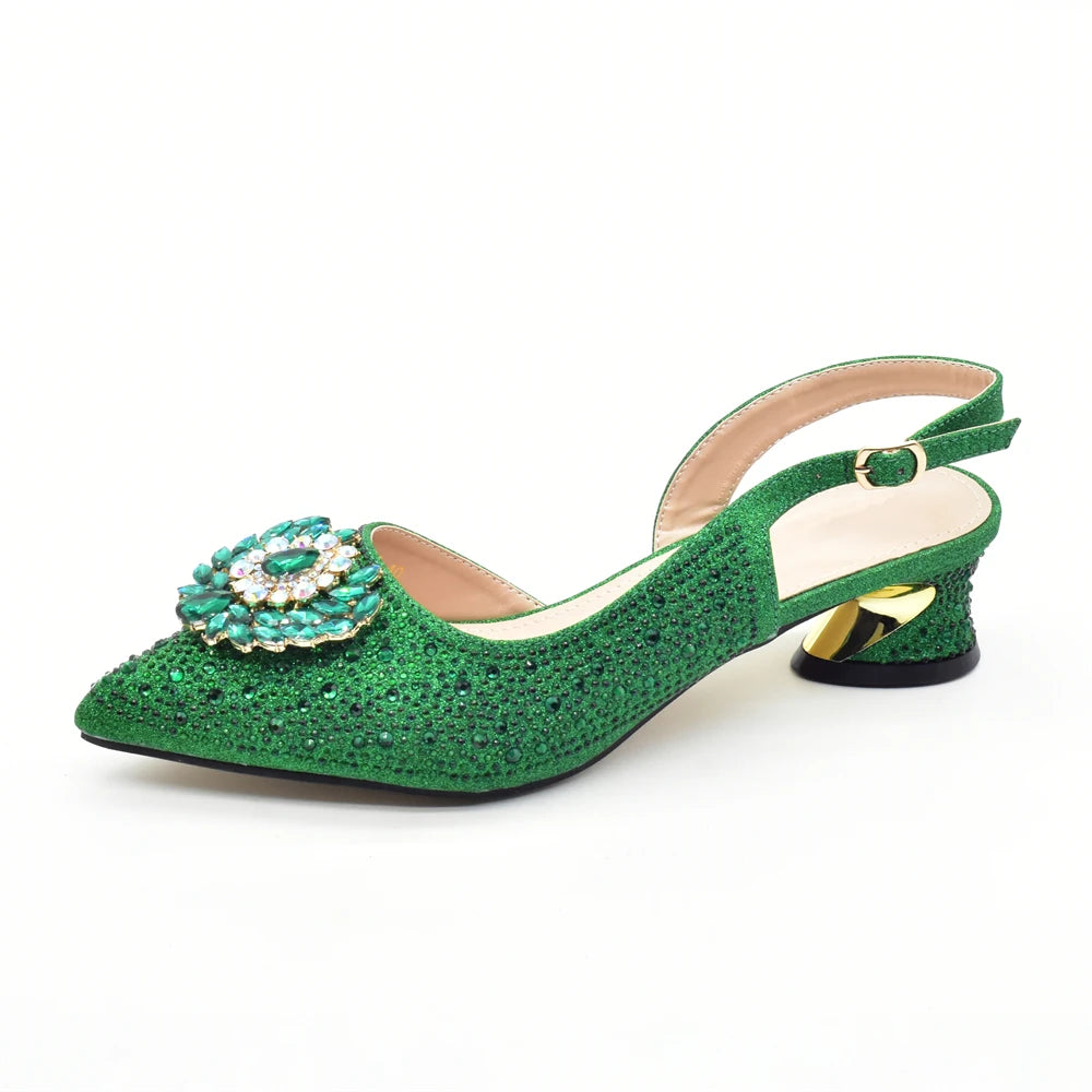 Conjunto Zapatos y Cartera de Fiesta con Strass para Mujer