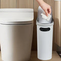 Cubo de basura nórdico para baño, cubo de basura Simple, fino y estrecho de 10L, papelera de cocina para oficina, estudio, hogar, sala de estar, garaje