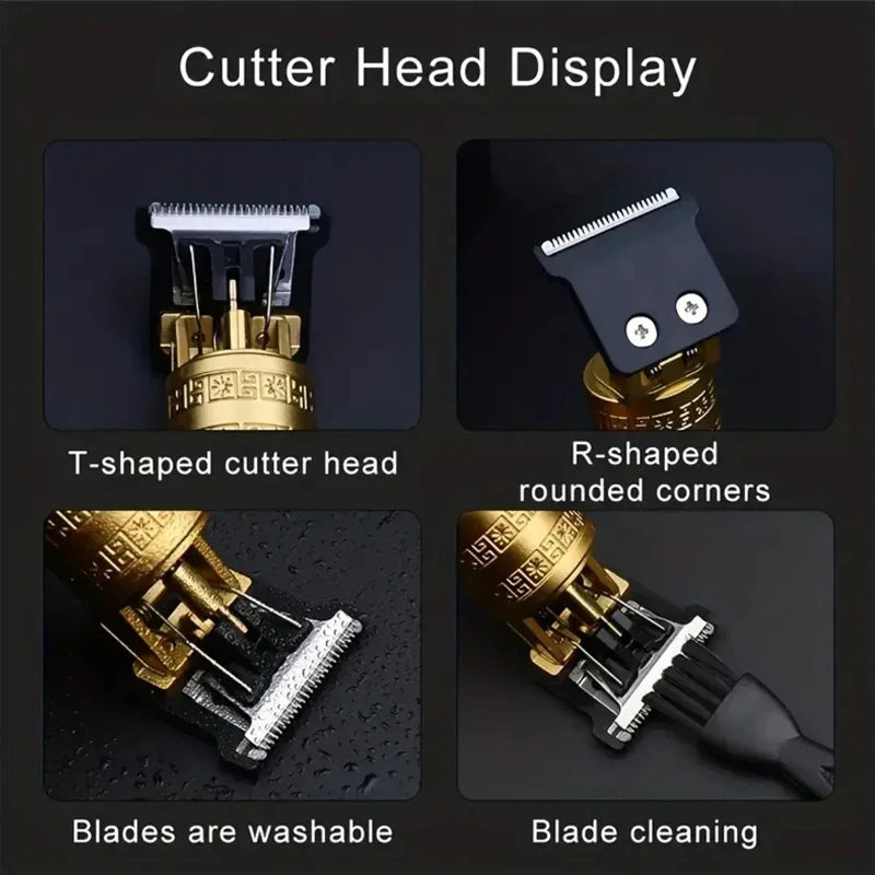 Máquina Cortadora de Pelo Eléctrica Inalámbrica Profesional para Barbería