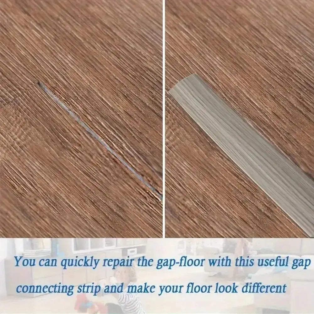 Tira de Transición para Piso de PVC con Aspecto de Madera, Autoadhesiva, de 1M, Antideslizante y Resistente al Viento, Recortable, para la Base de Puertas y Sellado de Ventanas