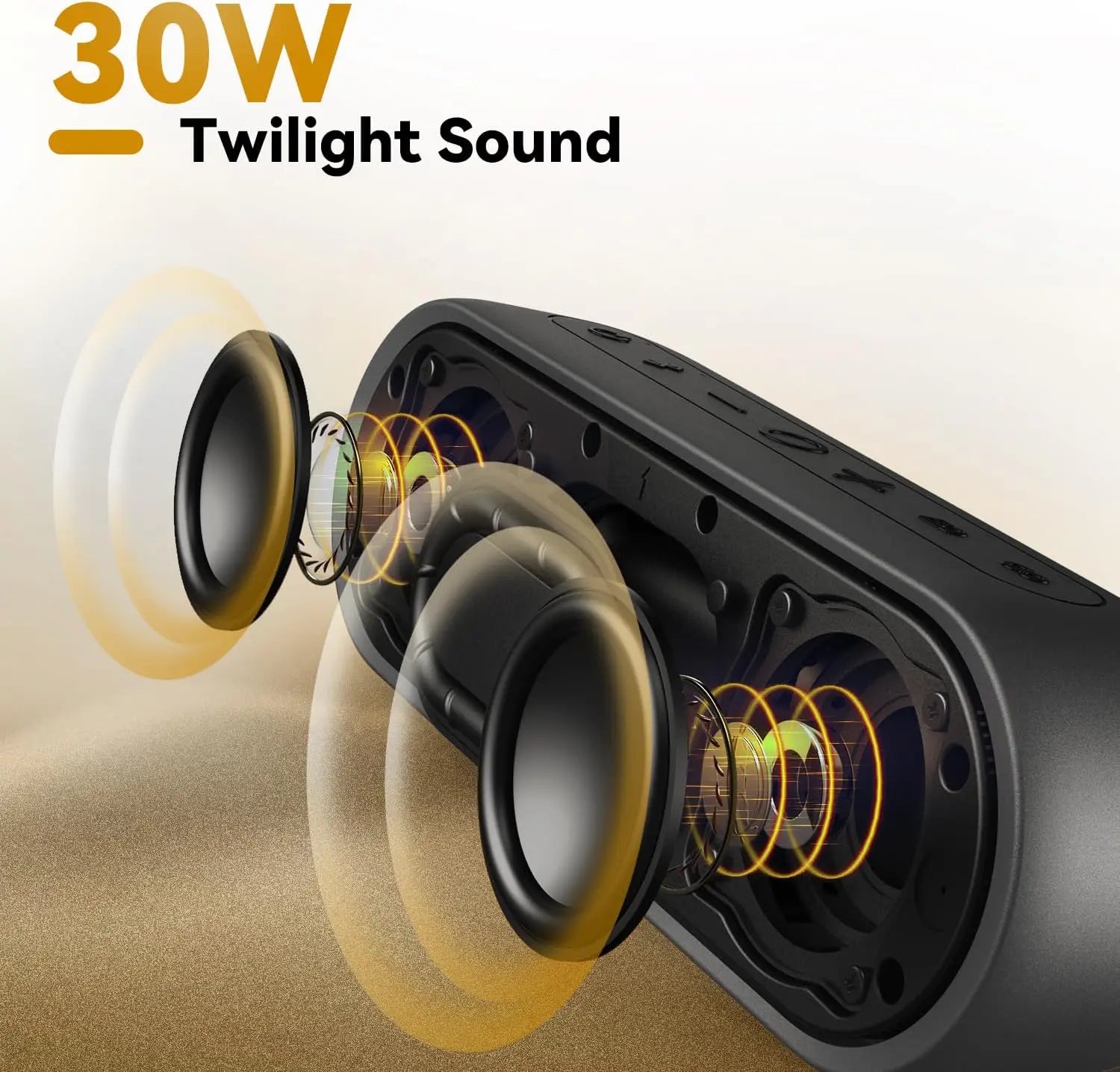 Altavoz Inalámbrico Portátil Tribit XSound Plus 2, 30W XBass, IPX7, 24 Horas de Reproducción, Sonido Estéreo, Micrófono Integrado para Viajes y Campamentos