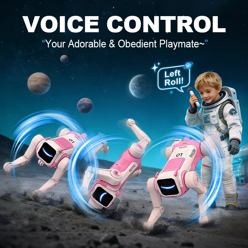 Perro Robot Mecánico RC Inteligente con IA, Comandos de Voz, Programable, Canta, Baila, Acrobacias Electrónicas, Perro Robot Biónico Inteligente