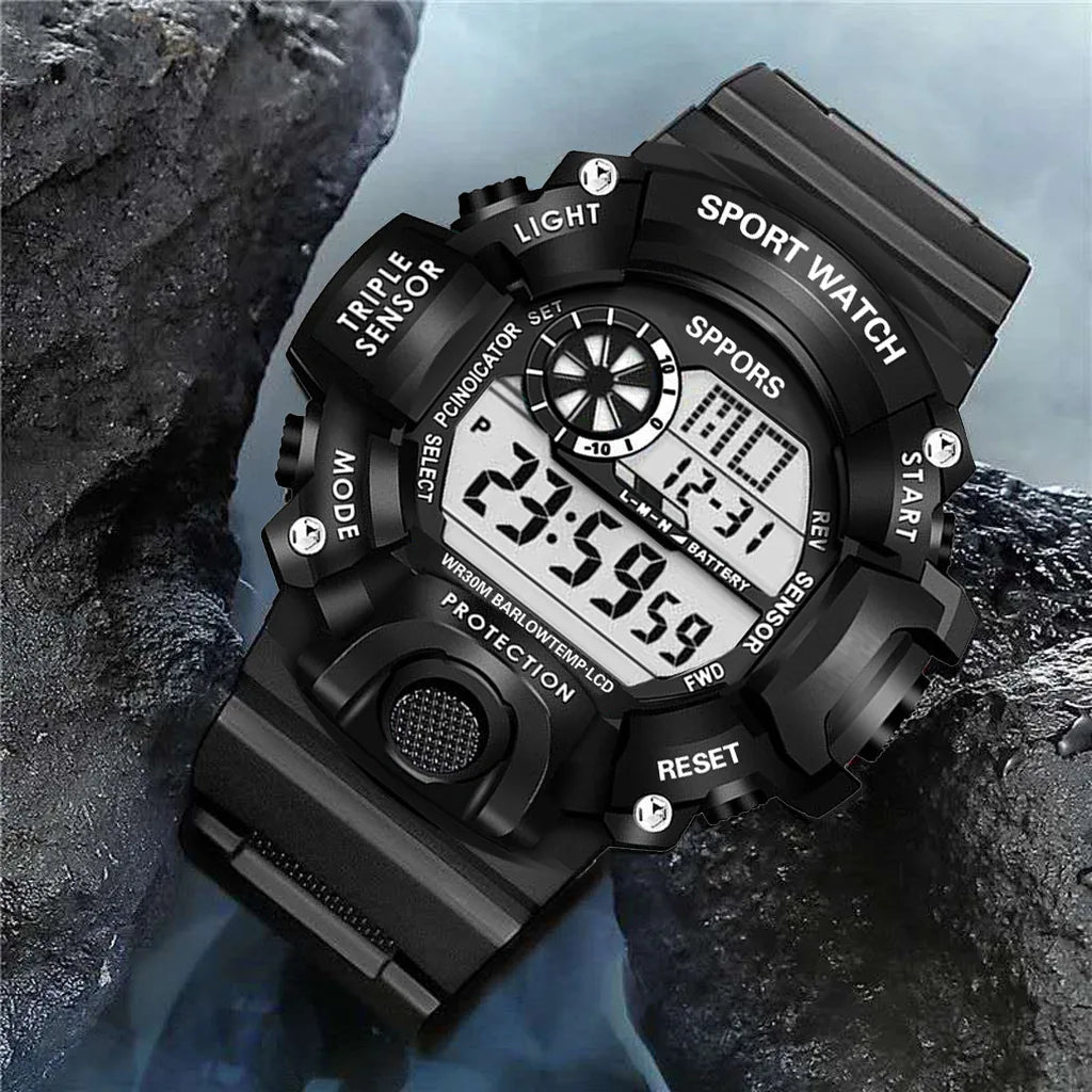 Reloj Digital LED YIKAZE para hombre, relojes deportivos para hombre, reloj electrónico para Fitness, relojes deportivos militares multifunción, reloj, regalos para niños