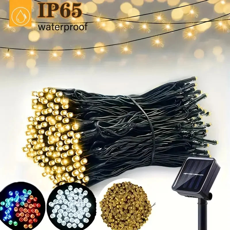 Cadena de Luces LED Solar para Jardín Exterior Decorativa