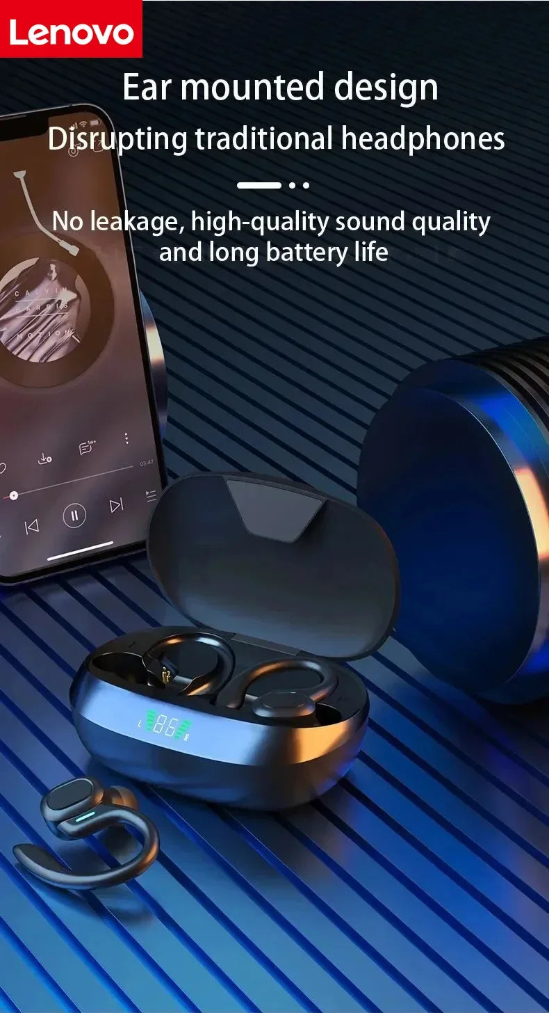 Lenovo Auriculares Bluetooth 5.3 Deportivos Batería Larga