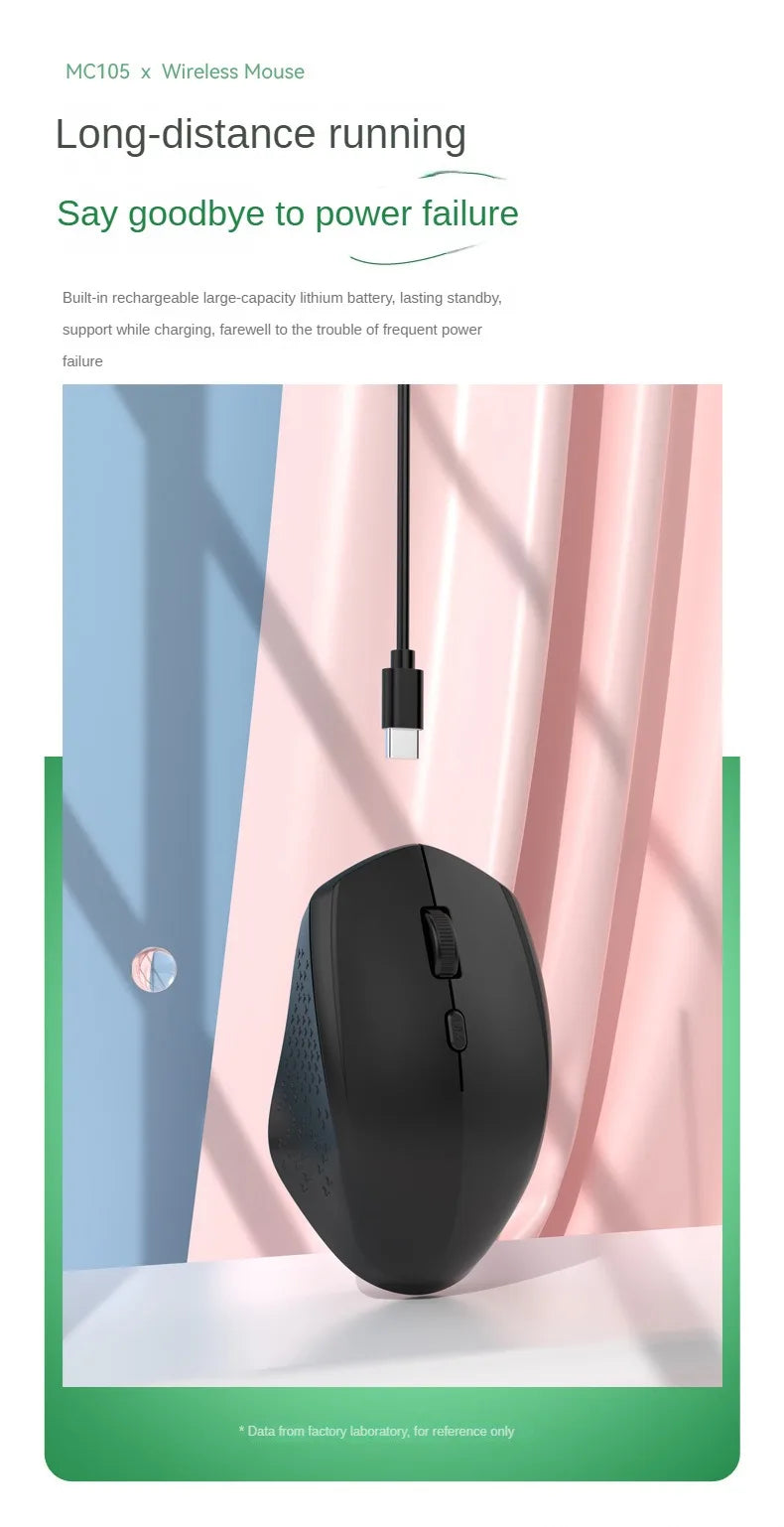 Ratón ergonómico inalámbrico Bluetooth 5,2, ratón recargable de 1600DPI para MacBook, tableta, ordenador, portátil, 2,4 GHz, USB, accesorios para PC