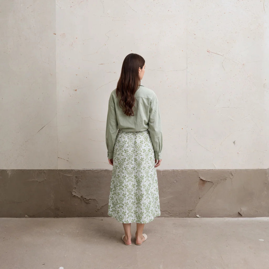Conjunto de camisa y vestido de lino y algodón para mujer, estampado de moda con bolsillo, colección de vestidos de alta calidad, conjunto elegante de 2 piezas para otoño
