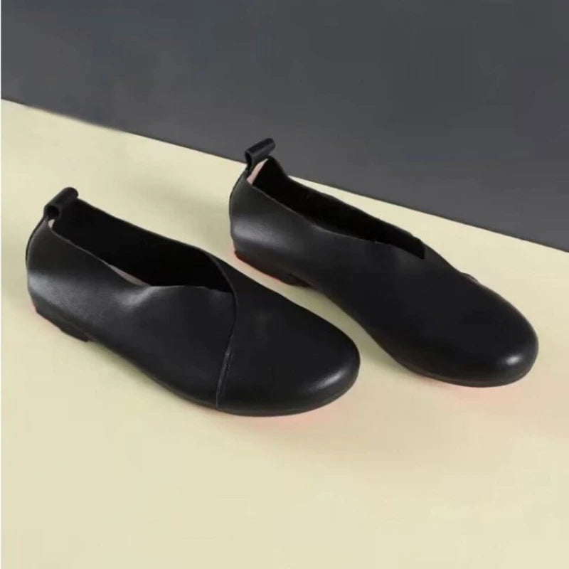 Zapatos Planos para Mujer, Ligeros y Transpirables, de Cuero Suave, Zapatos Casuales de PU para Caminar, para Uso Diario y para Ir al Trabajo