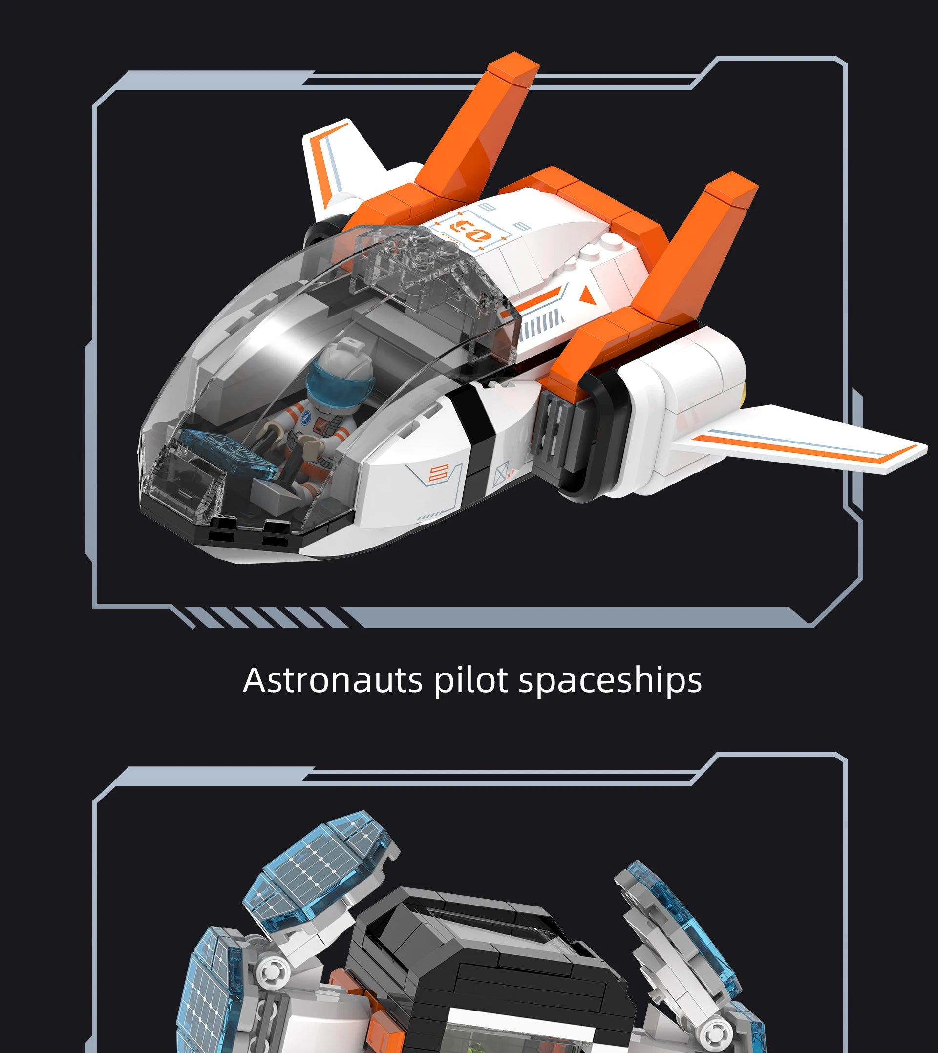 LL003 Serie Aeroespacial, Juguetes Creativos para el Hogar, Set de Bloques de Construcción de Naves Espaciales, Juguete Educativo para Niños, Regalo de Cumpleaños