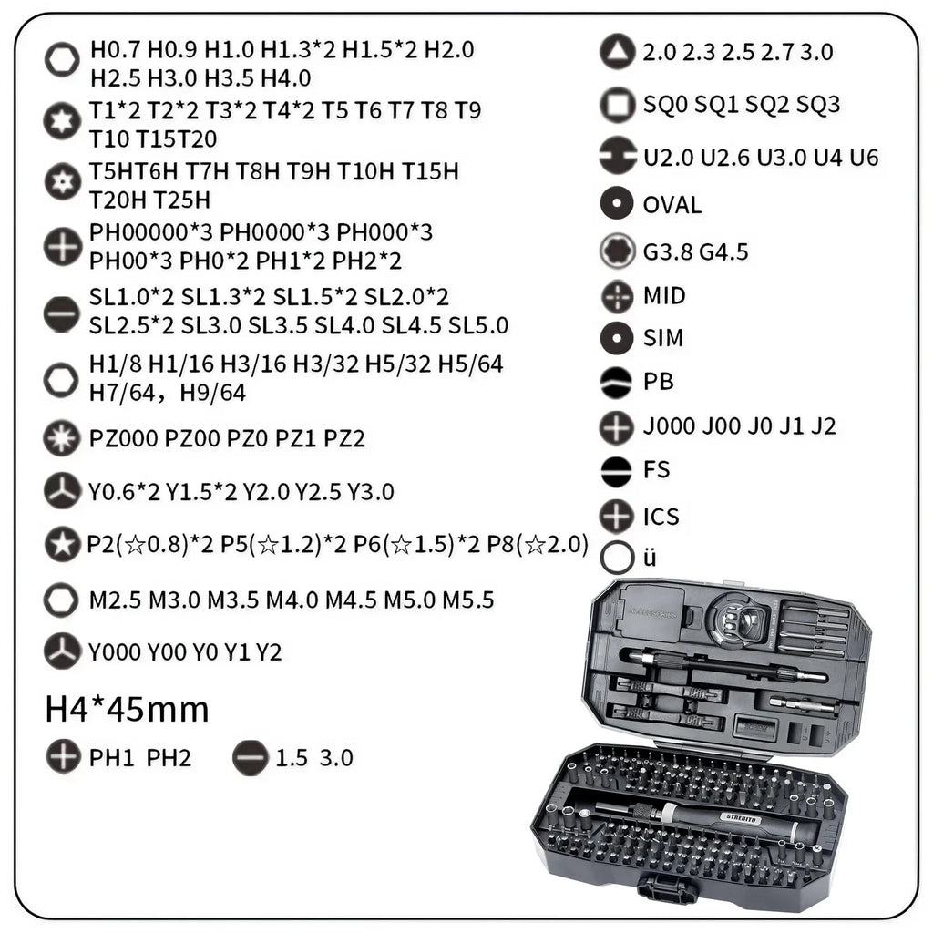 Juego de destornilladores de precisión para ordenador portátil, Kit de reparación profesional 152/25 en 1, T5, T6, Torx