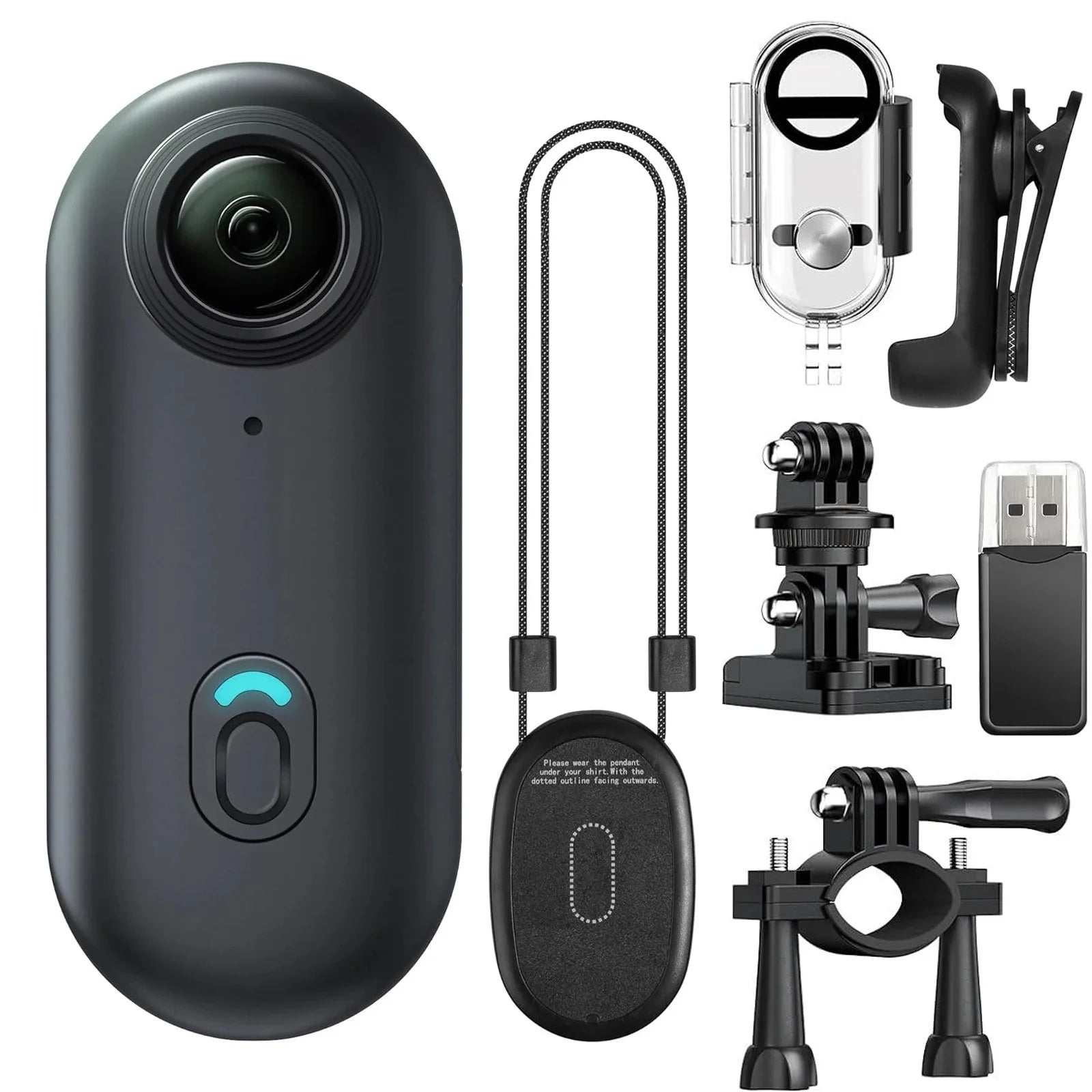 Mini Bodycam 4K WiFi Sumergible 30M para Vlog
