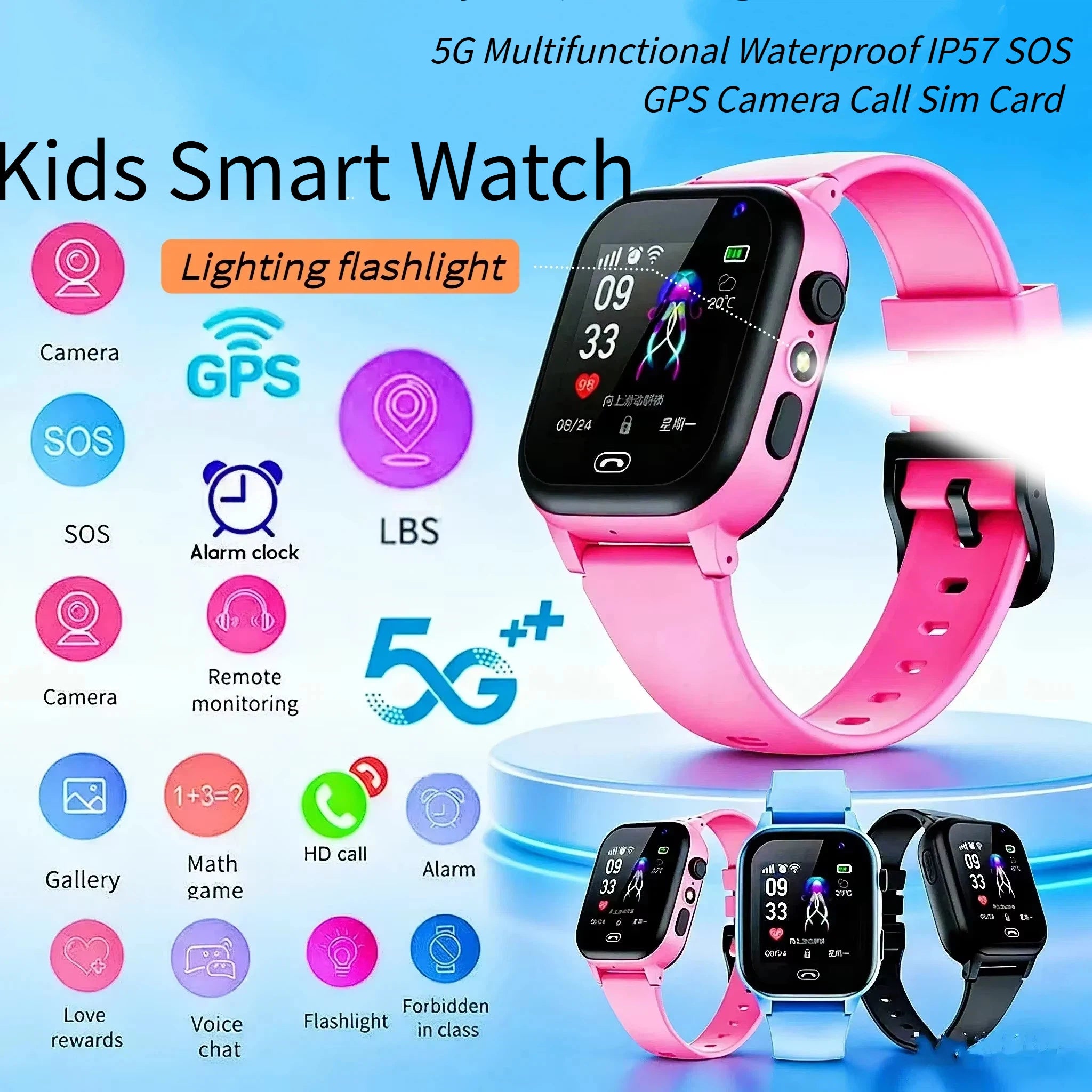 Reloj Inteligente Lenovo Niños 5G GPS Videollamada