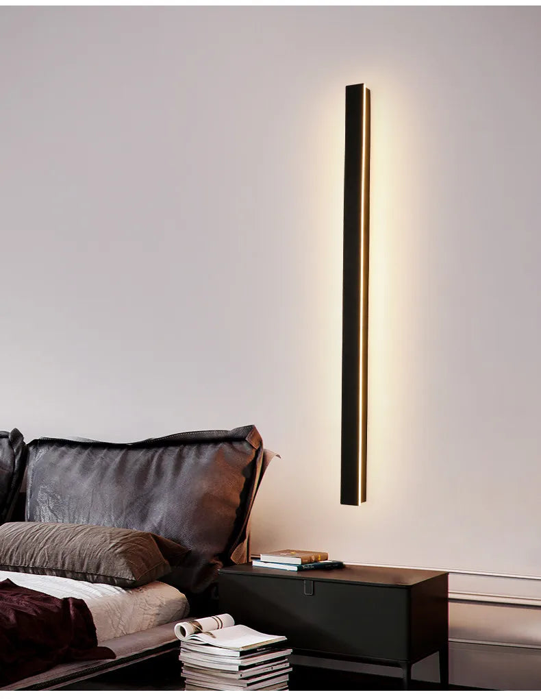Lámpara de pared impermeable para exteriores, lámparas de pared para jardín, luces LED, fondo de TV nórdico moderno para sala de estar, IP65, arandela de pared de 110/220v
