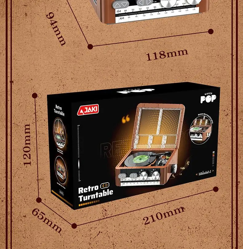 Consola de Juegos de la Serie Electrónica Retro JAKI, Bloques de Construcción de Alta Calidad, Modelo MOC, Ensamblaje Creativo, Adorno, Regalo de Cumpleaños para Niños