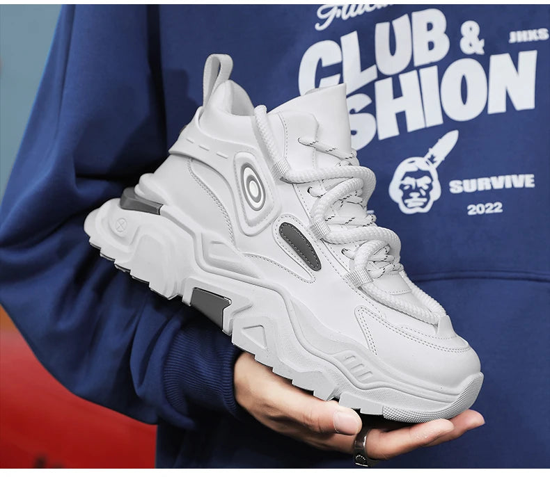Zapatos informales de suela gruesa para hombre, zapatillas deportivas antideslizantes de suela blanda para las cuatro estaciones, zapatos deportivos Joker juveniles a la moda