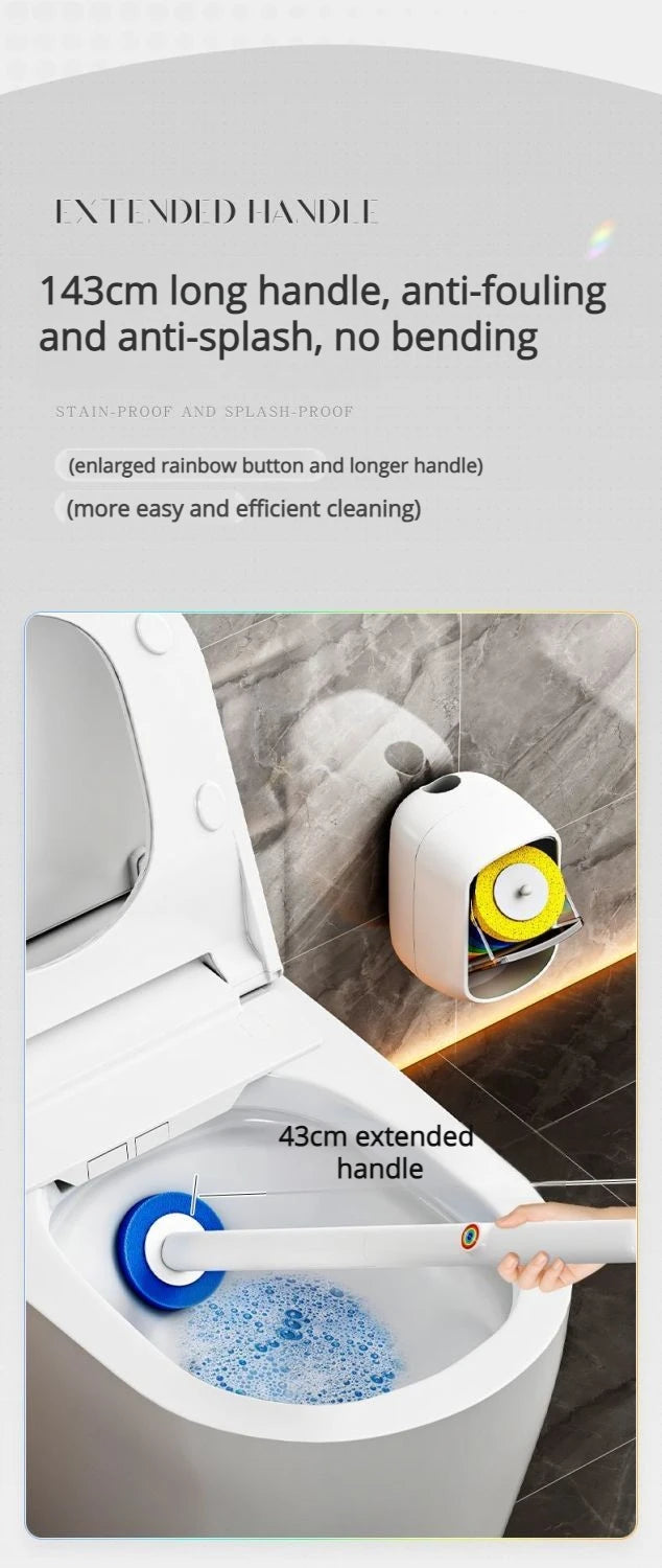 Escobilla de baño desechable Joybos con soporte de pared y cabezal recambiable