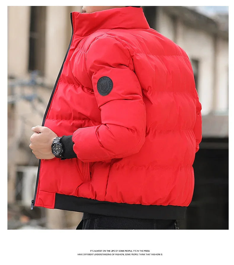 Chaqueta de Abrigo con Cremallera para Hombre – Gruesa y Cálida